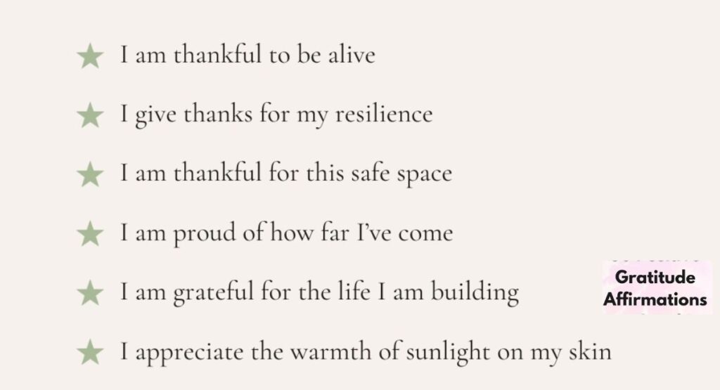 50 Short Gratitude Affirmations for Self-Love and Inner Healing